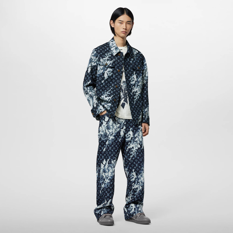 Louis Vuitton Monogram Printed Denim Pants outlook