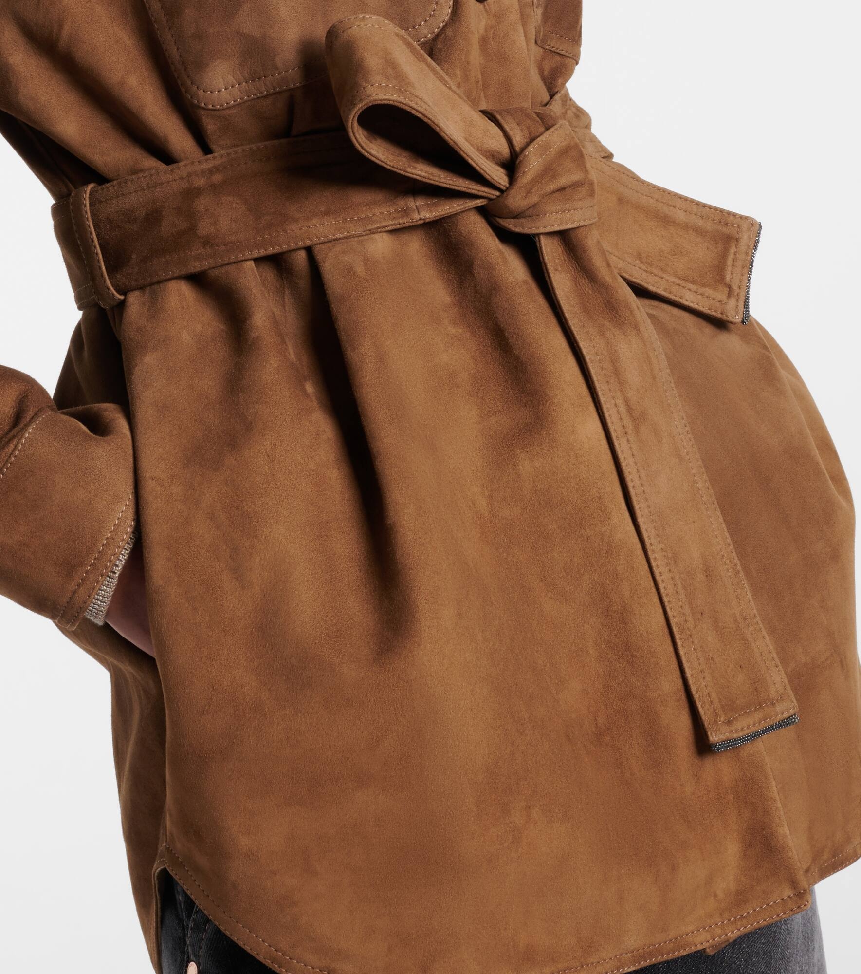 Belted suede field jacket - 5