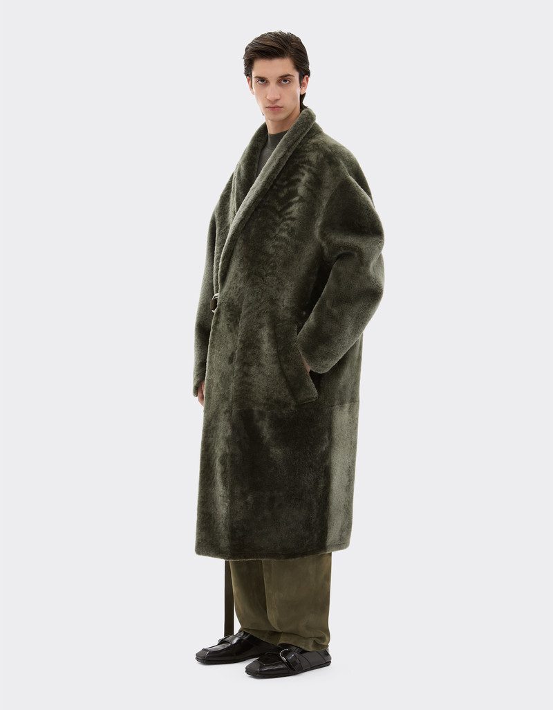 Shearling coat with astrakhan effect 3
