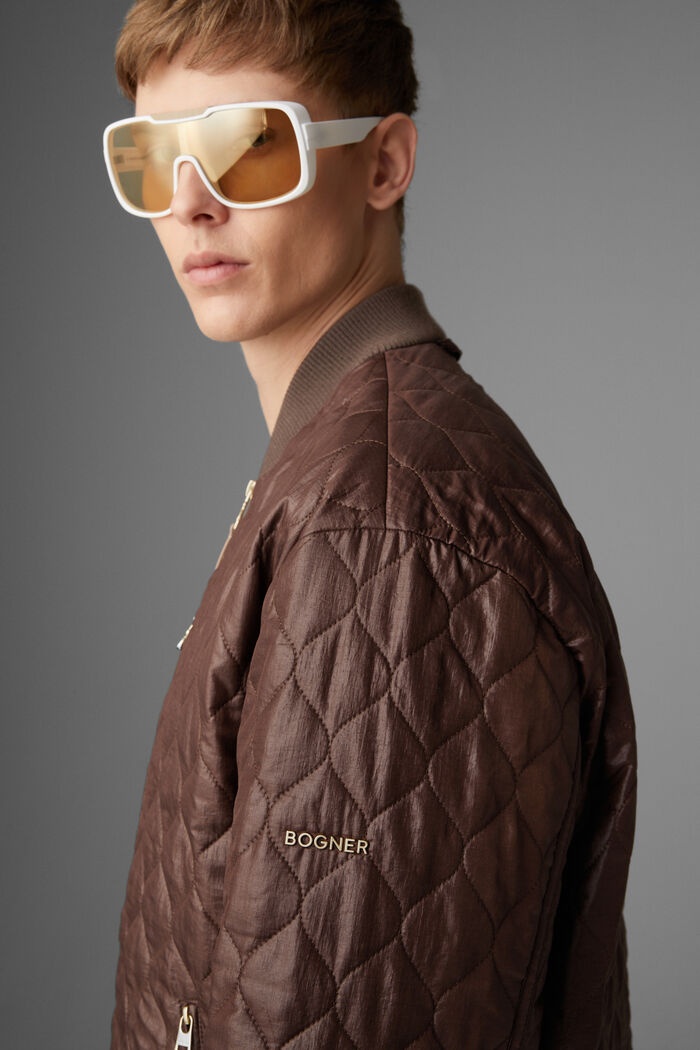 Peter Quilted jacket in Chocolate - 6