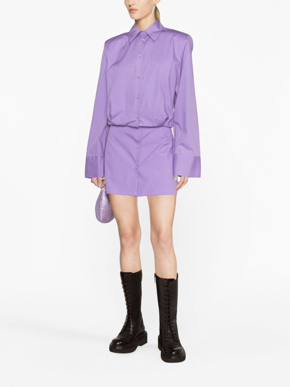 structured cotton shirt dress - 2