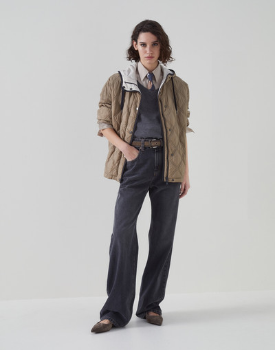 Brunello Cucinelli Nylon parka with Themore® padding and shiny trim outlook