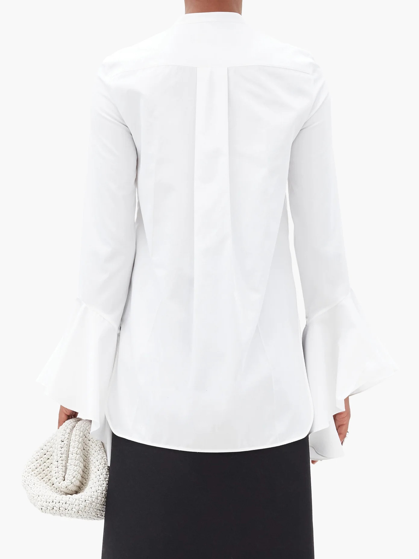 Keith trumpet-sleeve ruffled cotton-poplin blouse - 5