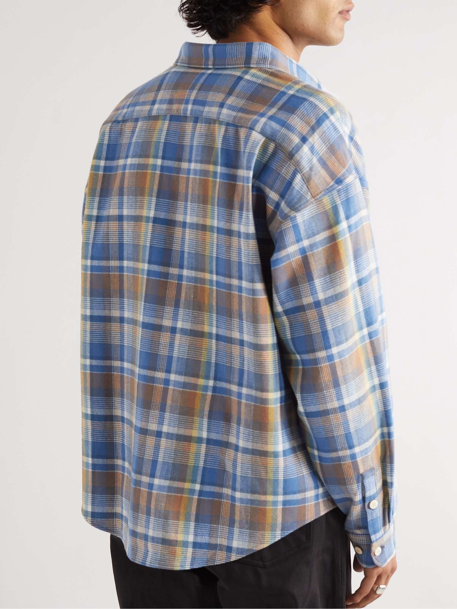 Frontier Checked Wool and Linen-Blend Flannel Shirt - 4