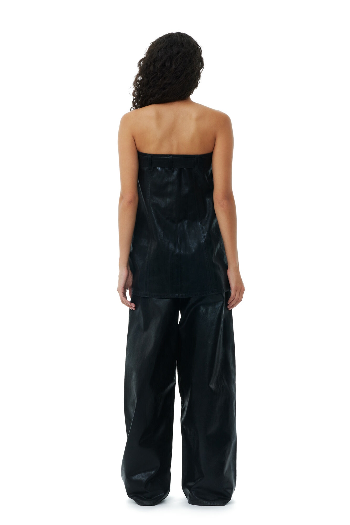 BLACK FOIL DENIM CORSAGE - 6