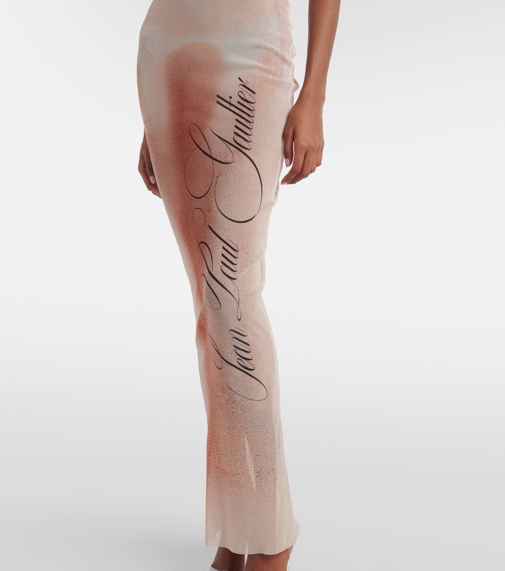 Le Classique printed mesh maxi dress - 5