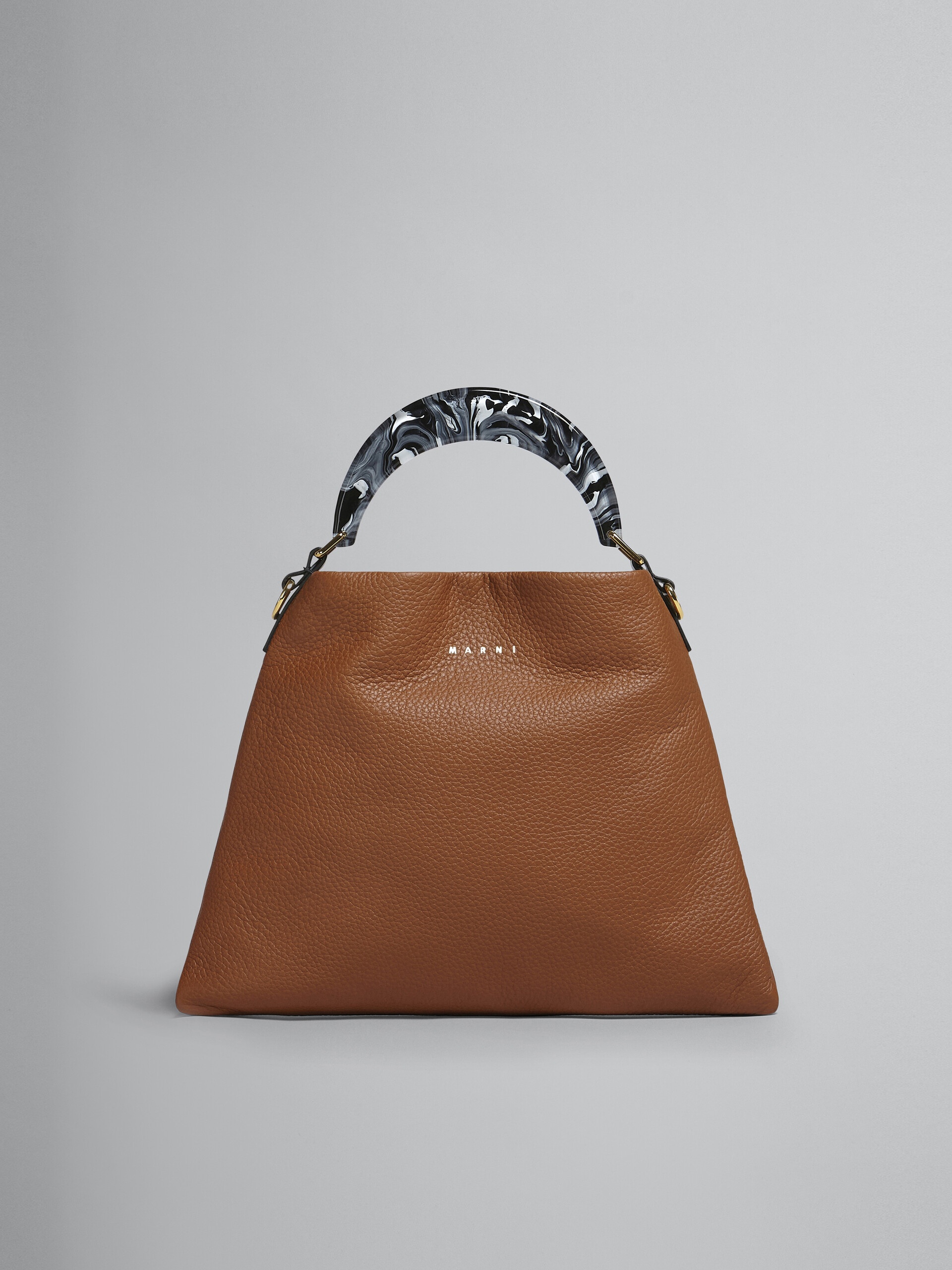 VENICE SMALL BAG IN BROWN LEATHER - 1