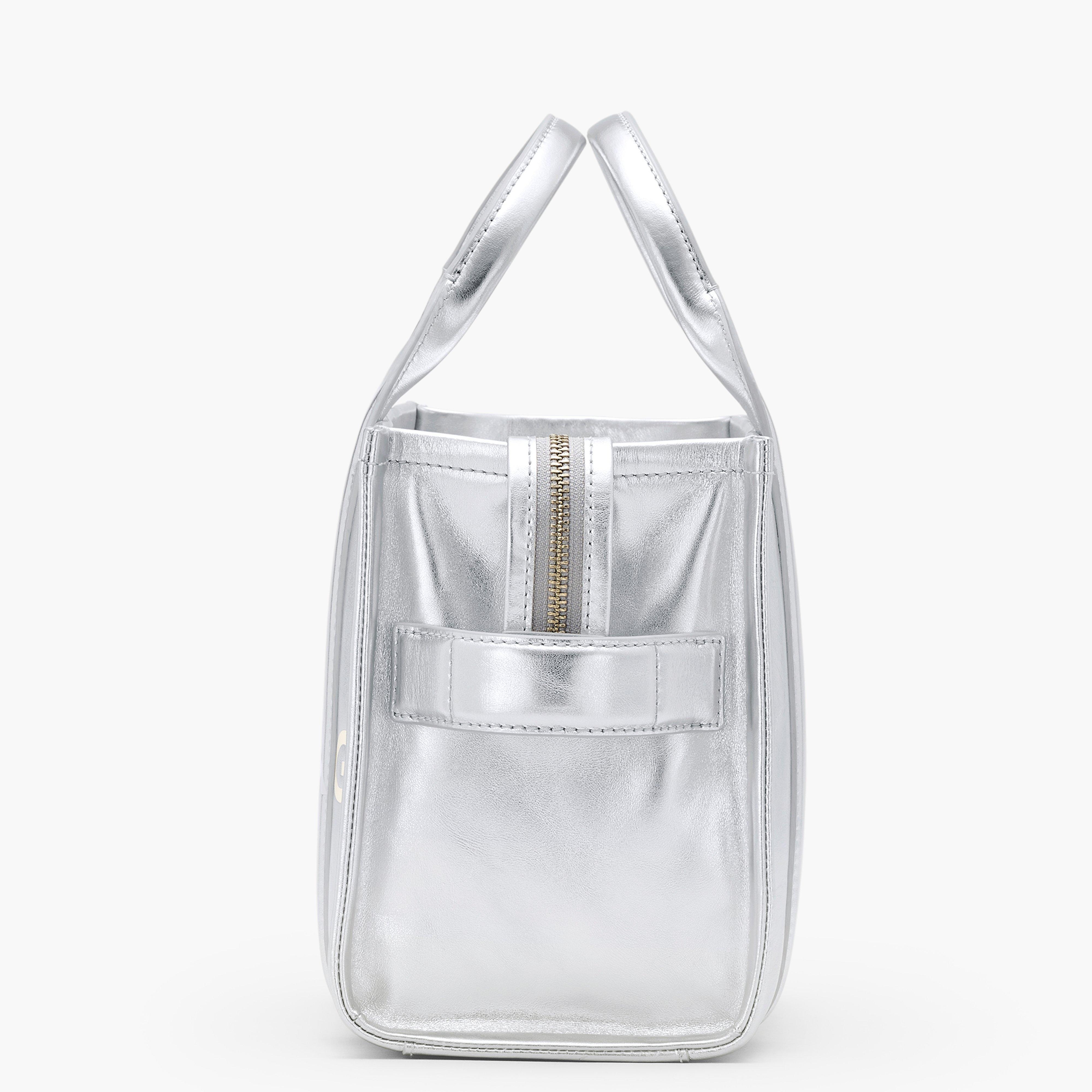 THE METALLIC LEATHER SMALL TOTE BAG - 6