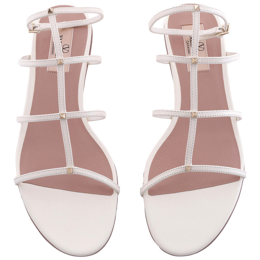 Valentino Rockstud Wispy Embellished Leather Sandals - 3