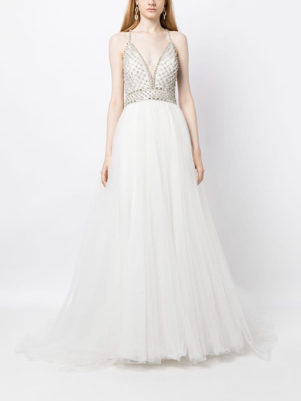 Eva crystal-embellished halterneck gown - 2