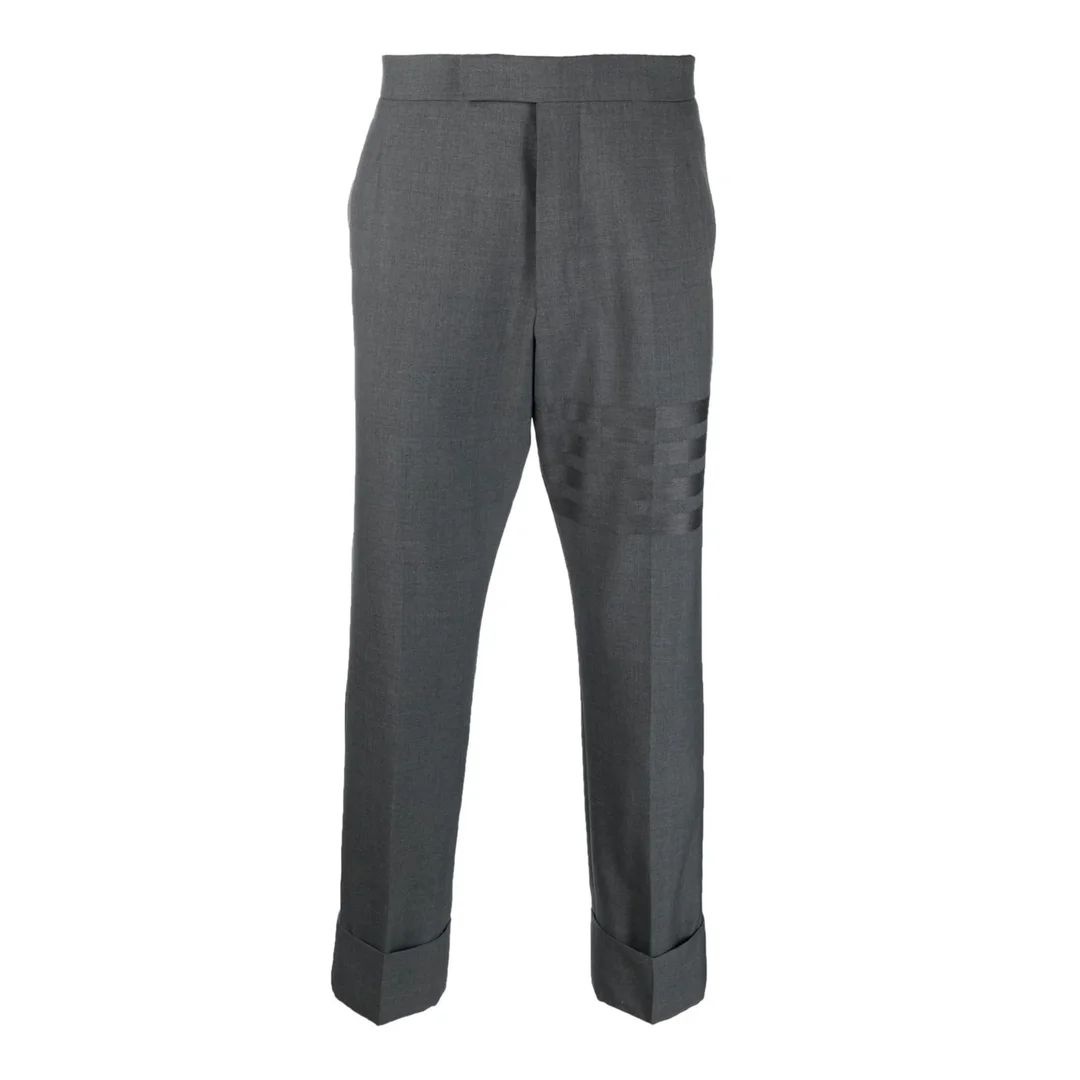 Plain Weave 4-Bar Trousers Men - 1