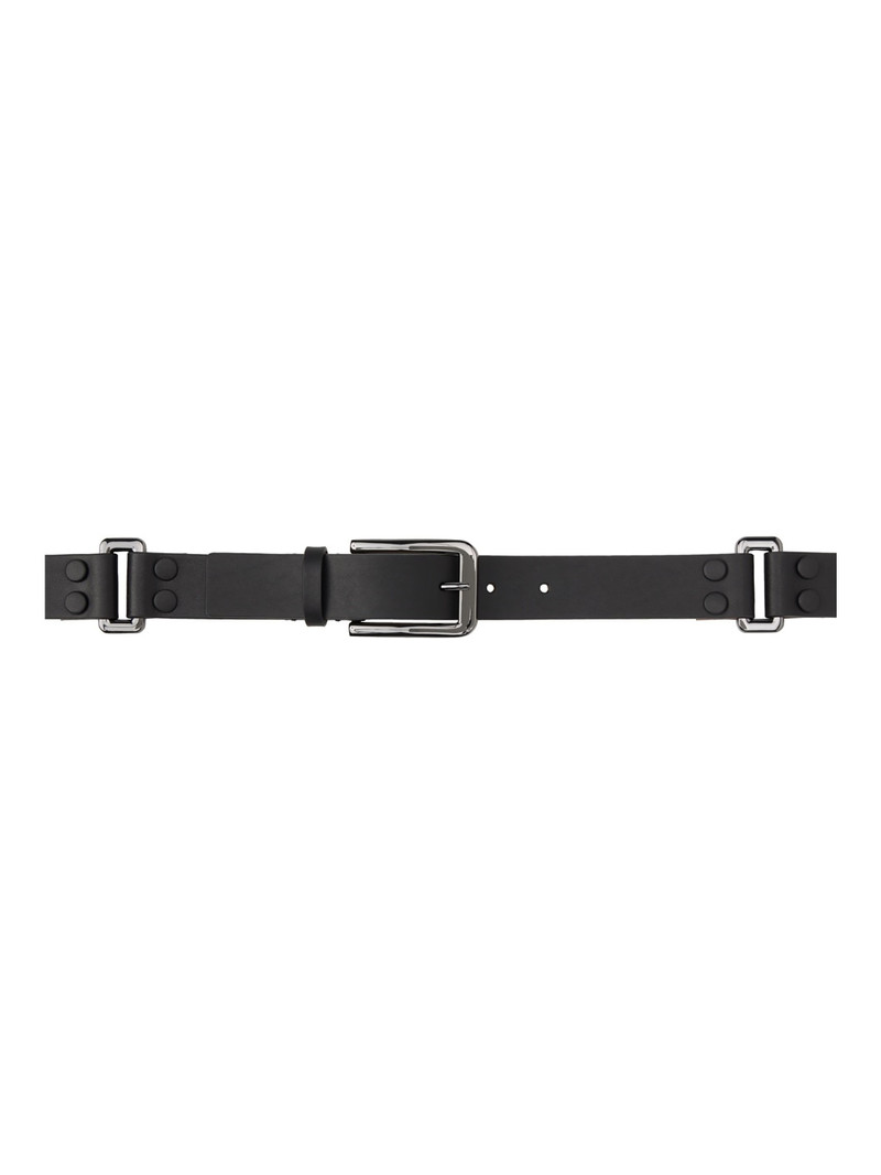 Max Mara MANBELT30 Leather belt with metallic rings outlook