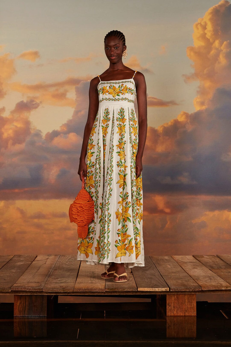 Off-White Tropical Lightness Sleeveless Maxi Dress 1
