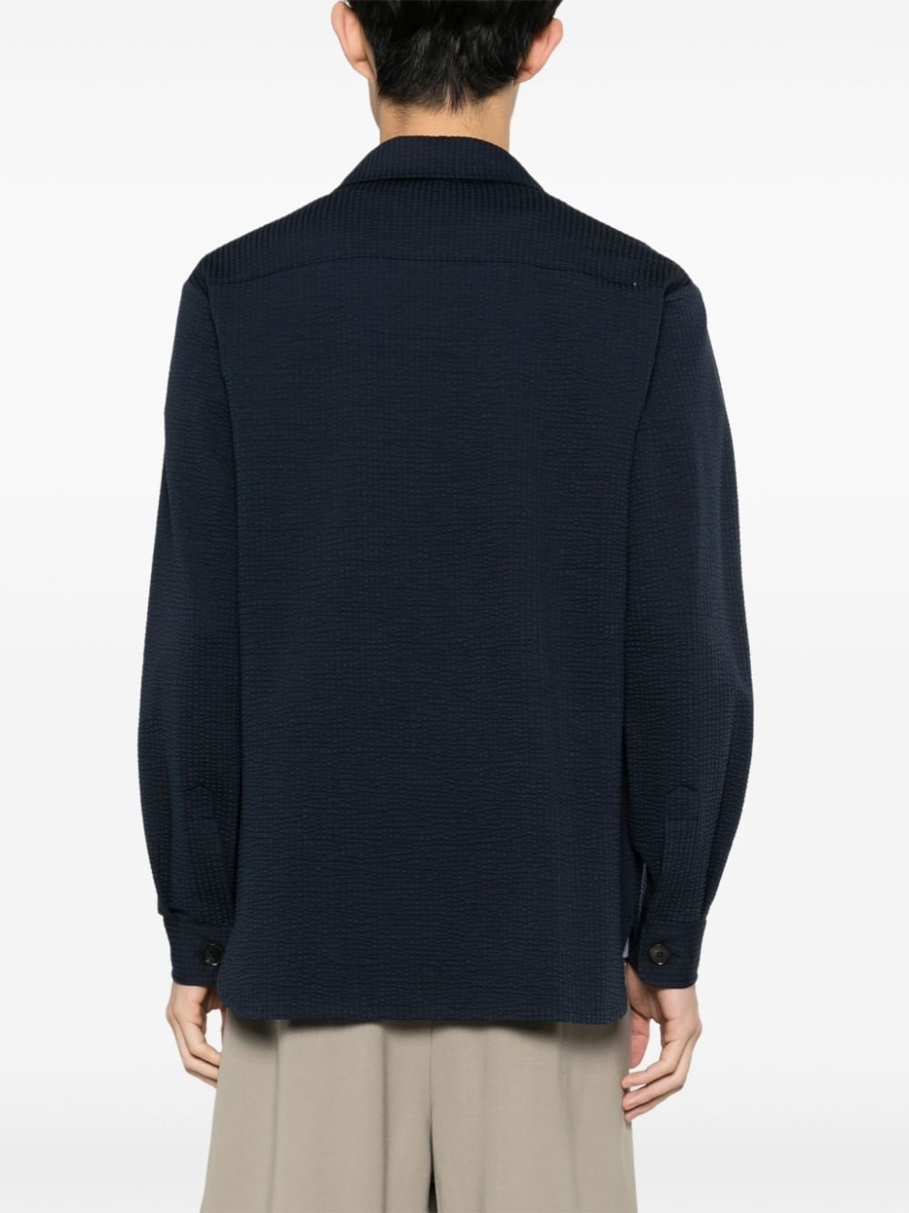 seersucker shirt jacket - 4