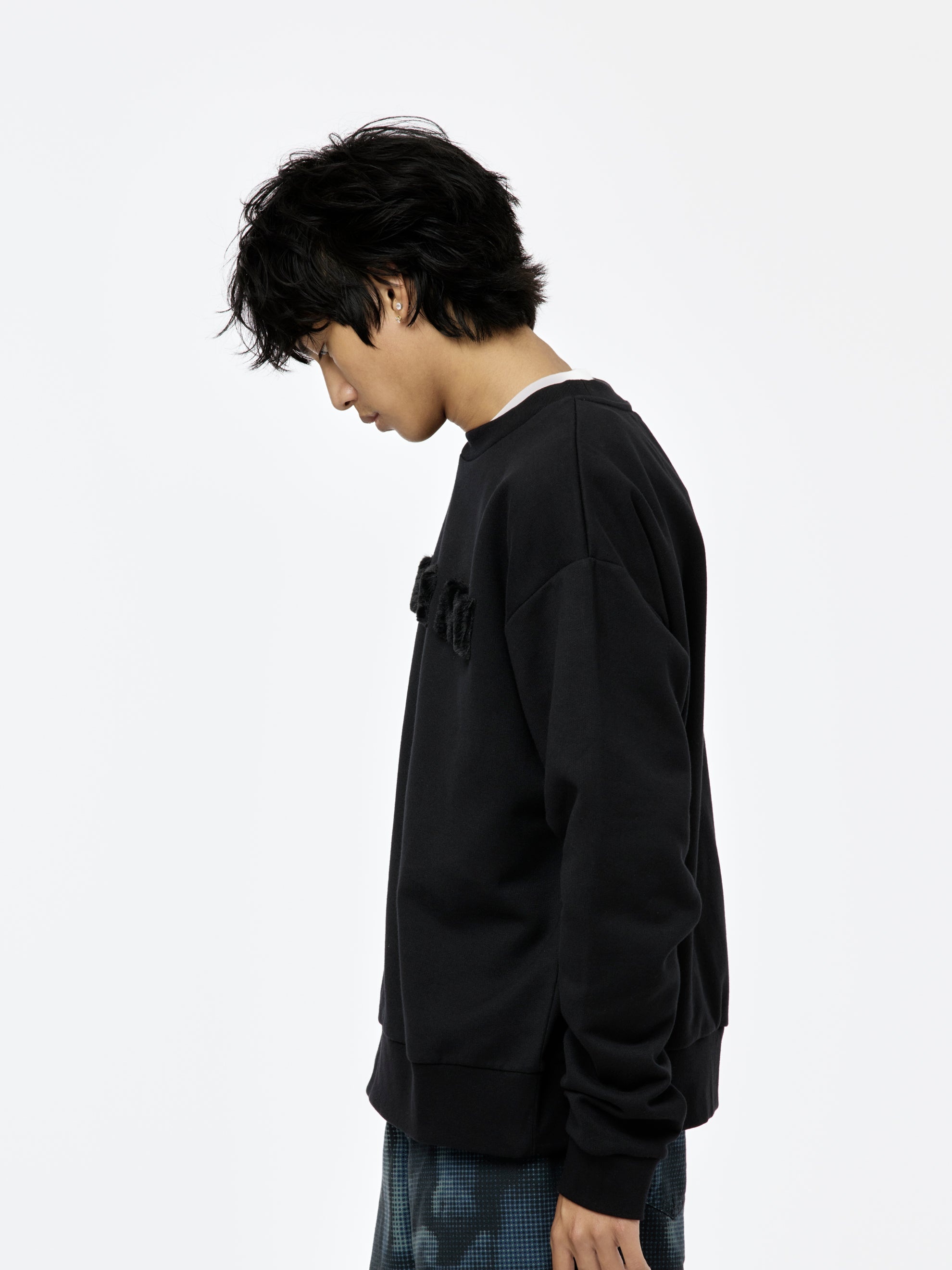 LONG -SLEEVED SWEATSHIRT CREWNECK (NERO) - 2