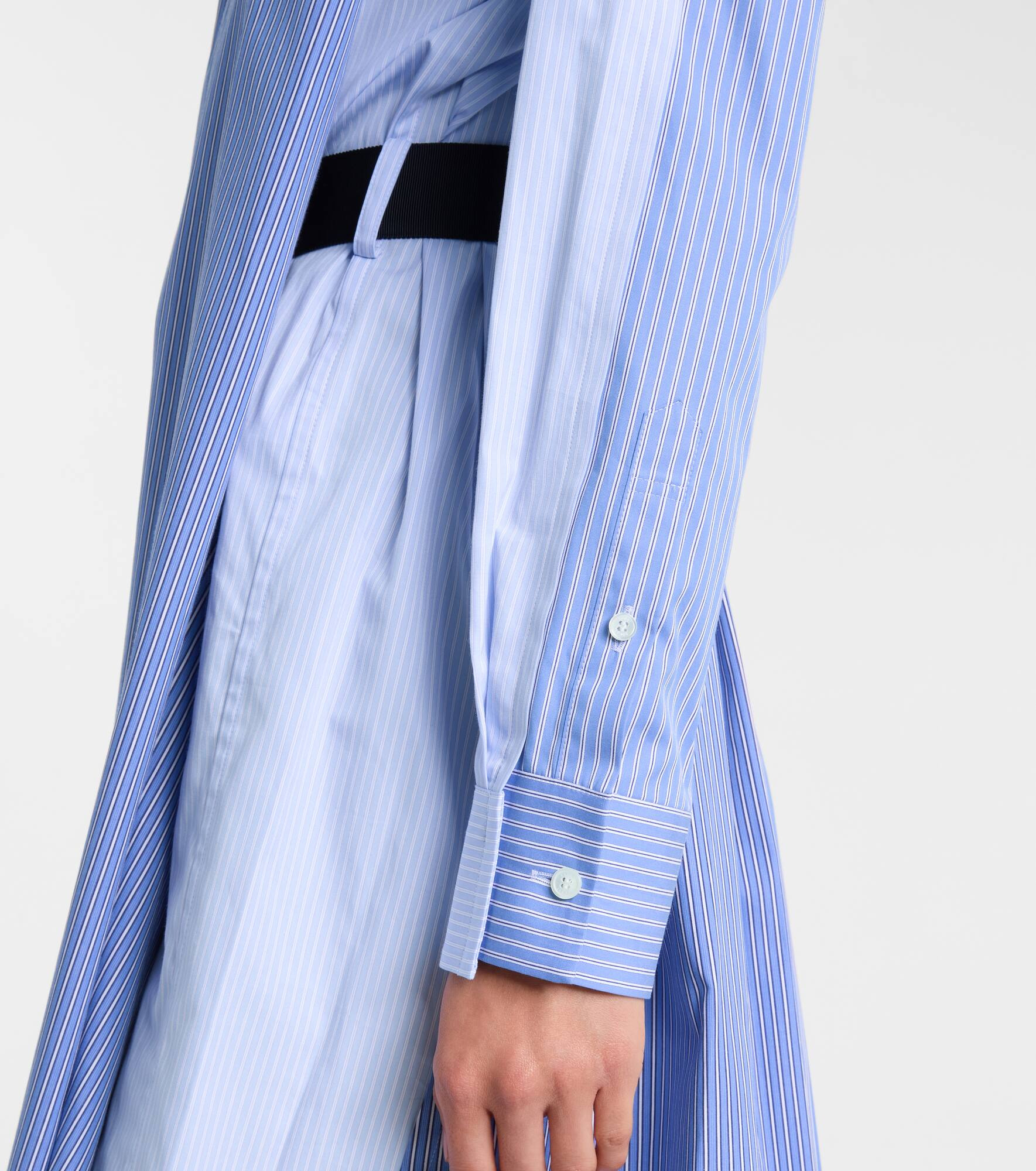 Striped cotton poplin shirt dress - 5