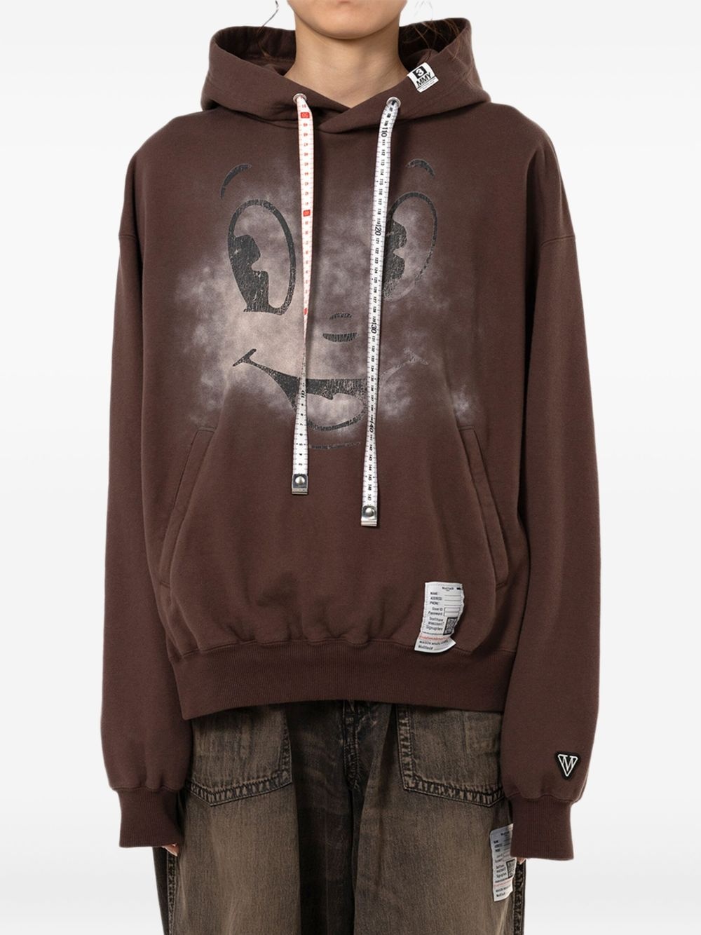 Happy Face-print hoodie - 2