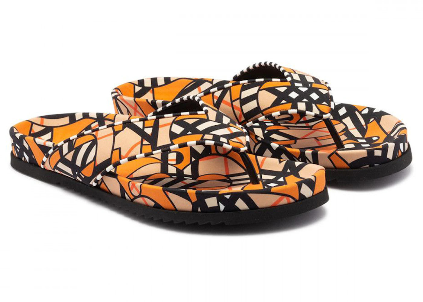 Burberry Monogram Print Sandal Orange White - 2