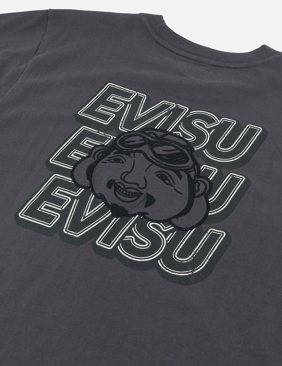 Slogan Print with Godhead Appliqué Embroidery Regular Fit T-Shirt - 5