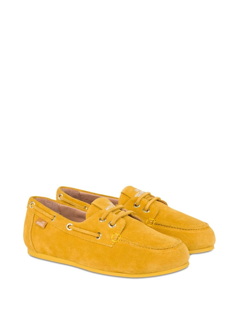 Moschino lace-up suede loafers outlook