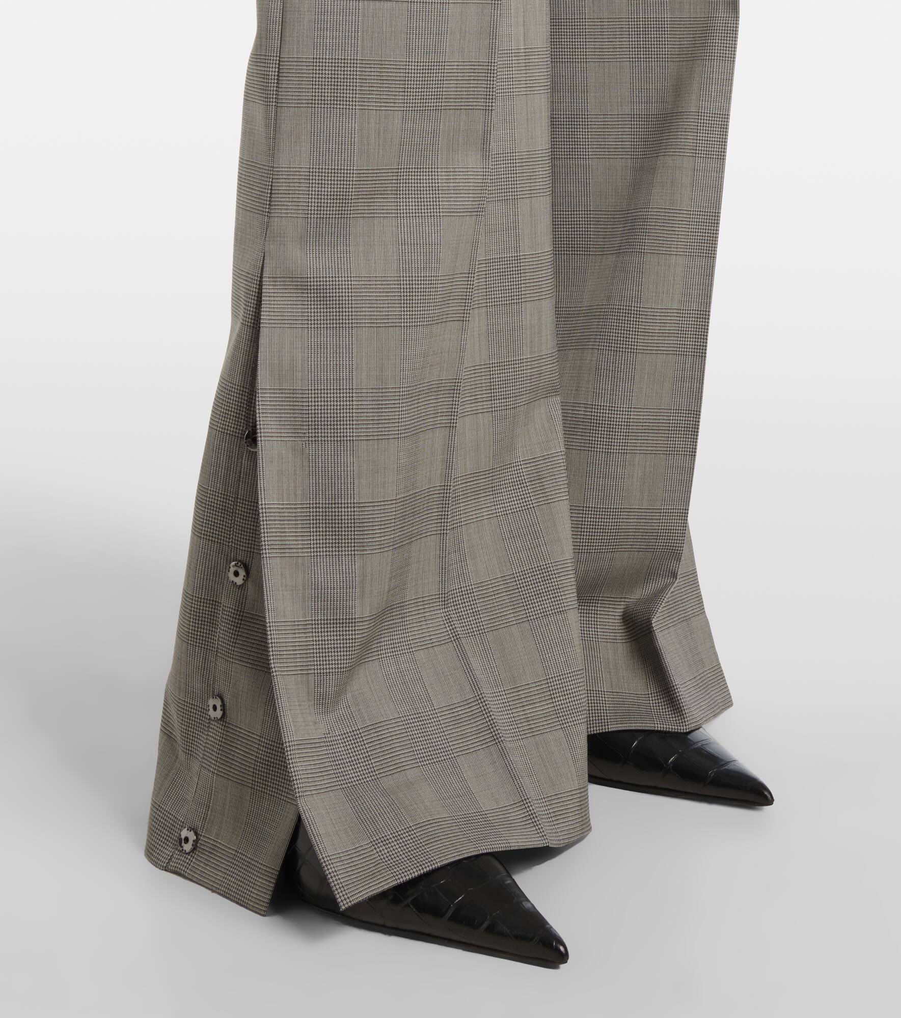 Wool-blend wide-leg pants - 5