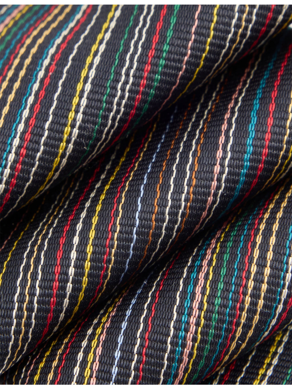 Striped Wide-Blade Silk Tie - 2