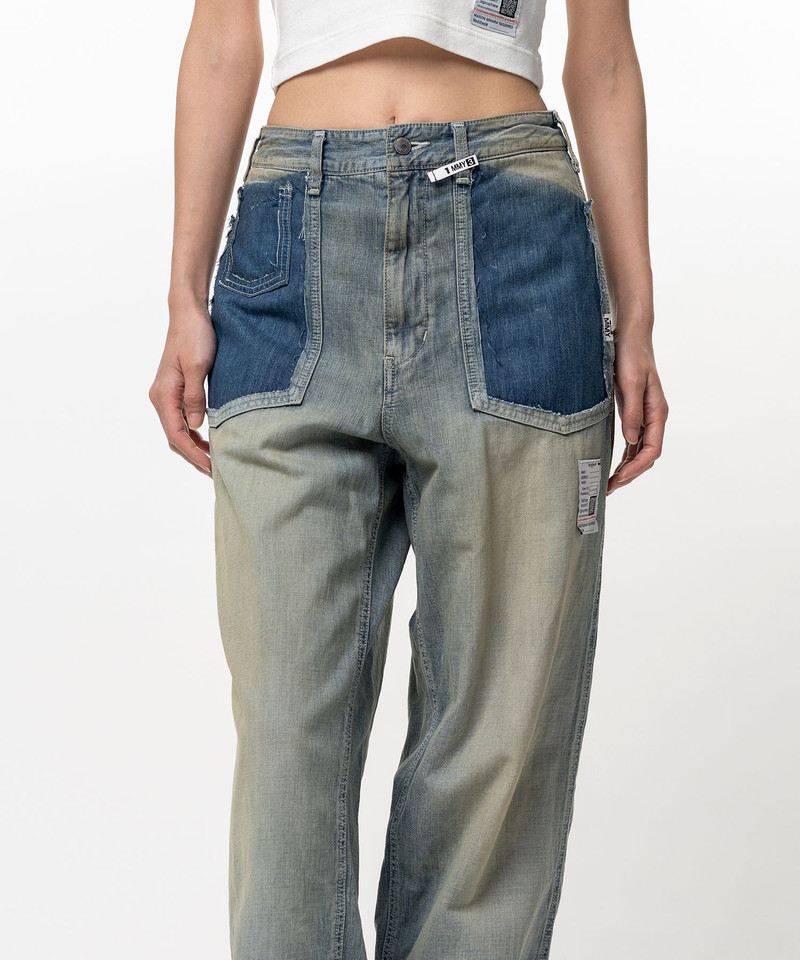 Cut-Out Pocket Denim Pants 22