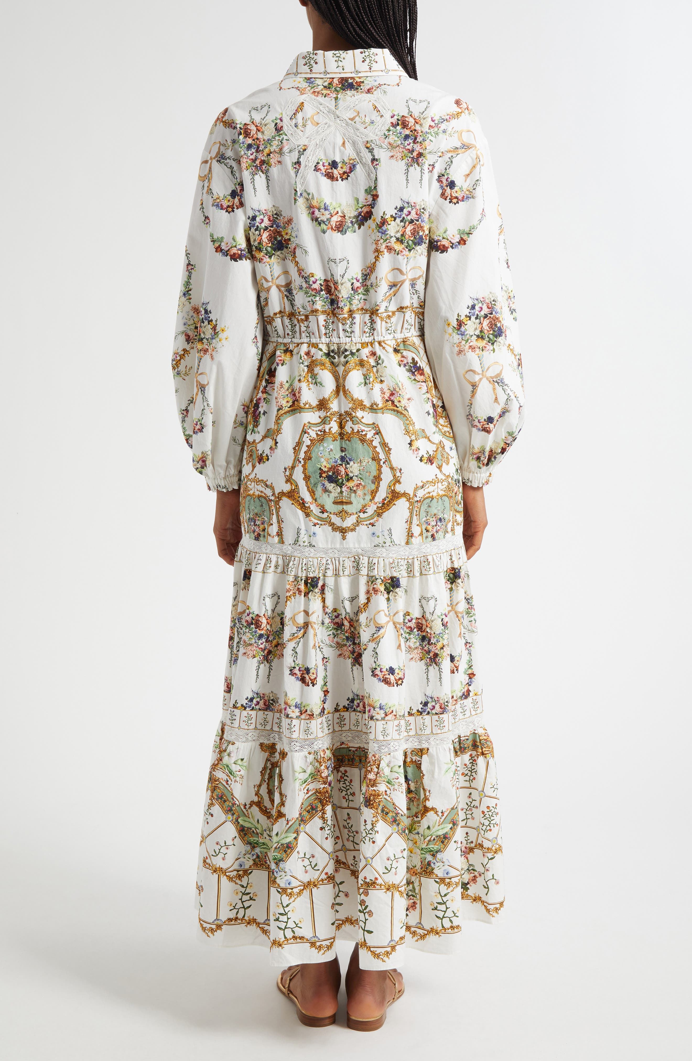 Camilla Dressing Room Drama Tiered Long Sleeve Poplin Shirtdress at Nordstrom - 2