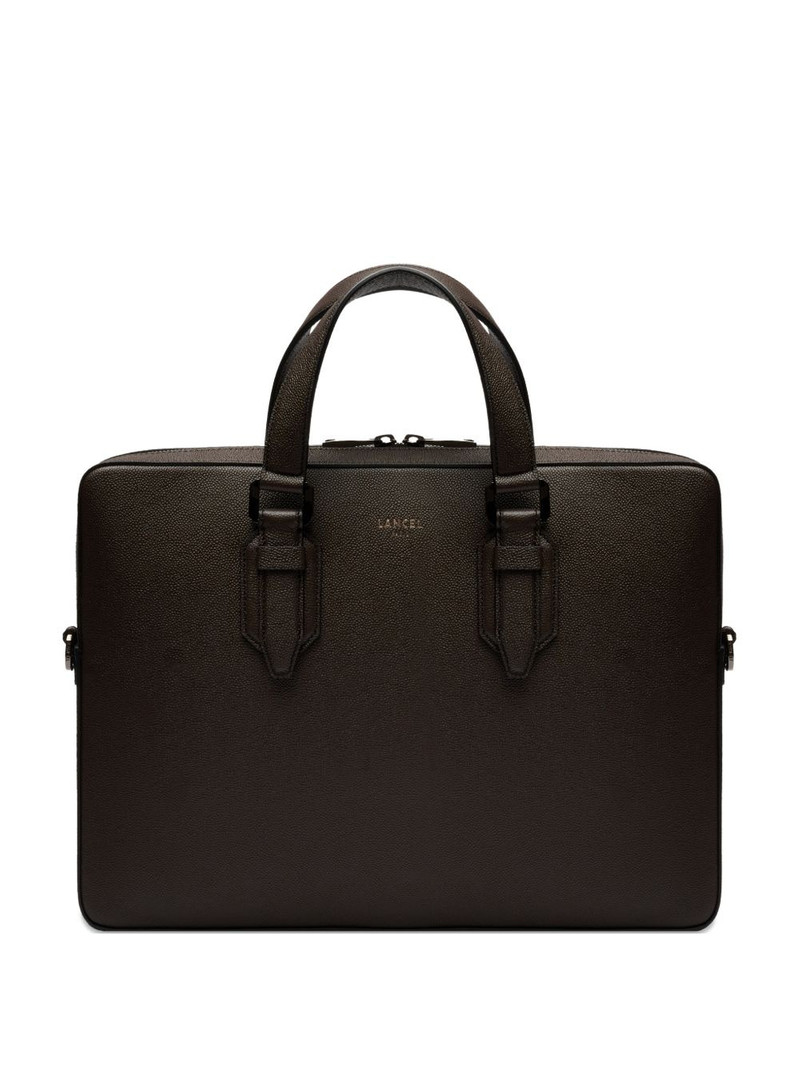 Charlie textured leather briefcase 1