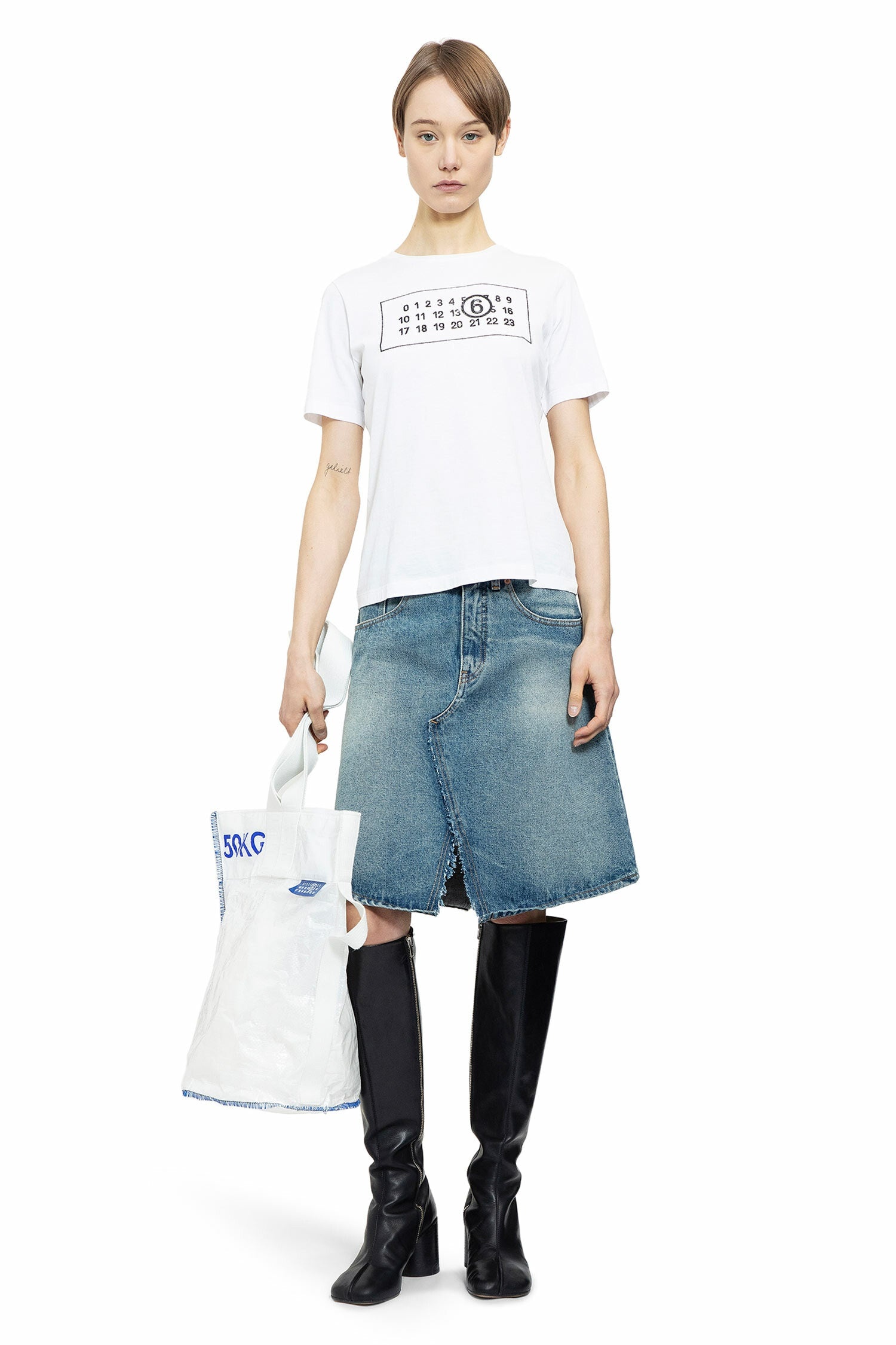 MM6 Maison Margiela MM6 MAISON MARGIELA WOMAN WHITE T-SHIRTS
