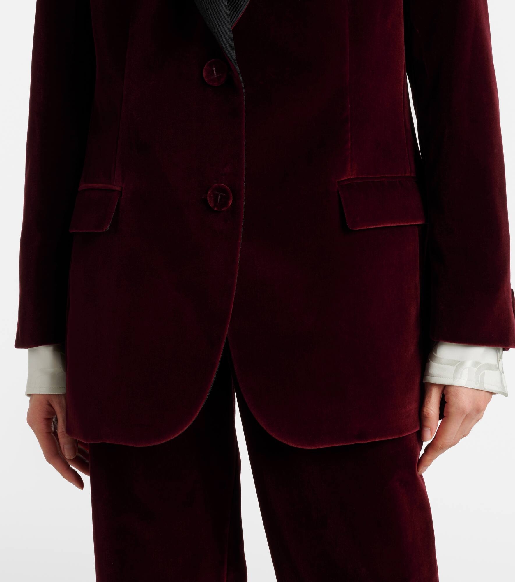Cotton velvet blazer - 5