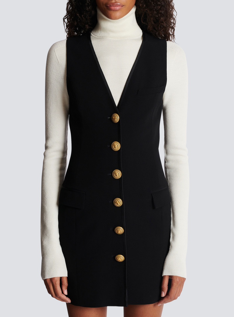 Sleeveless crepe dress 5