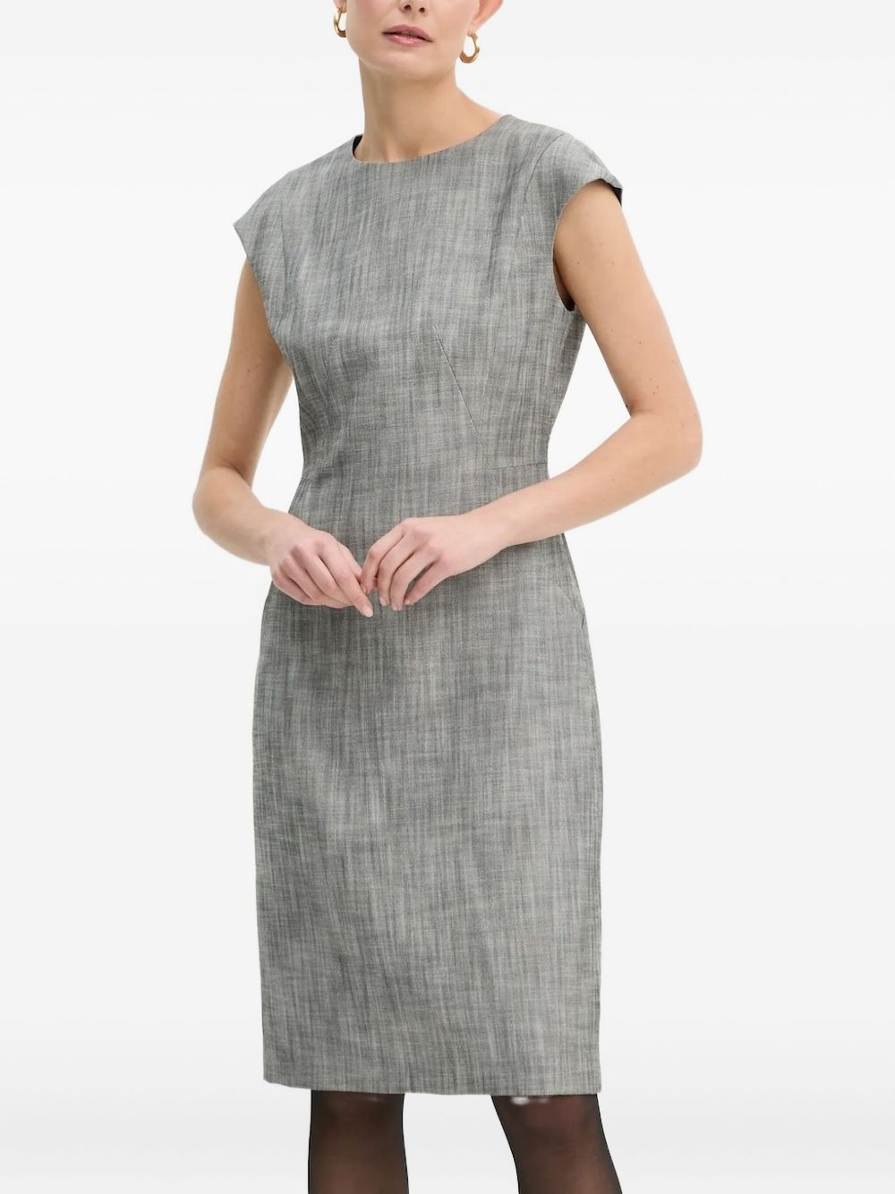 cap-sleeve midi dress - 3