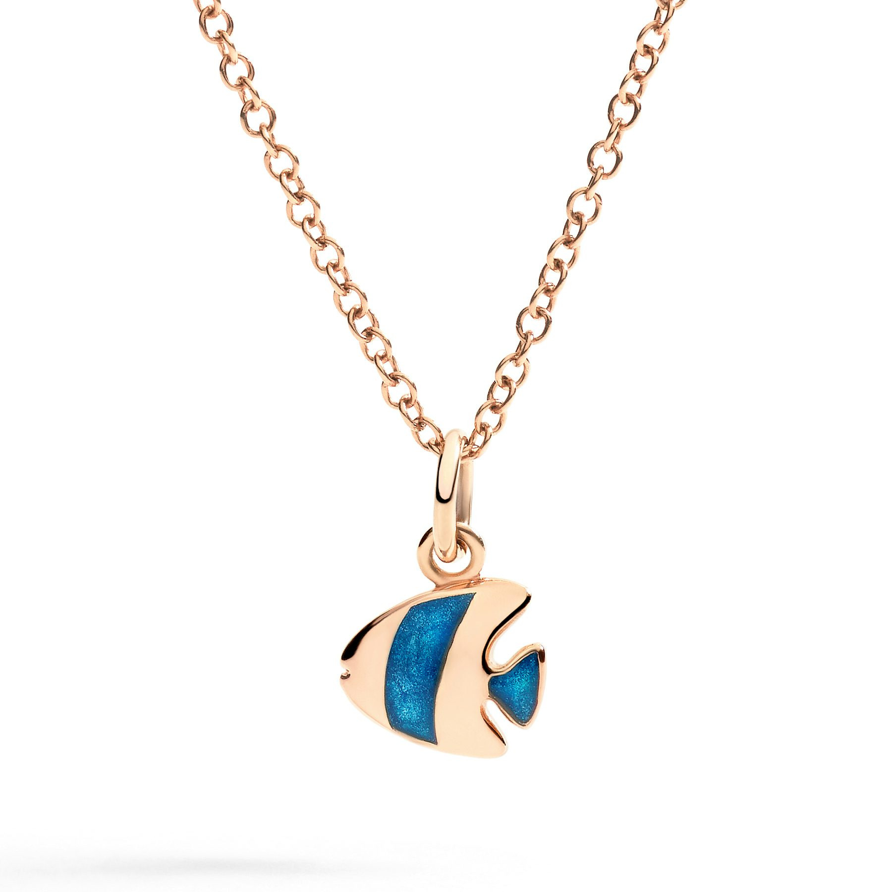ROSE GOLD & ENAMEL ANGEL FISH CHARM - 2