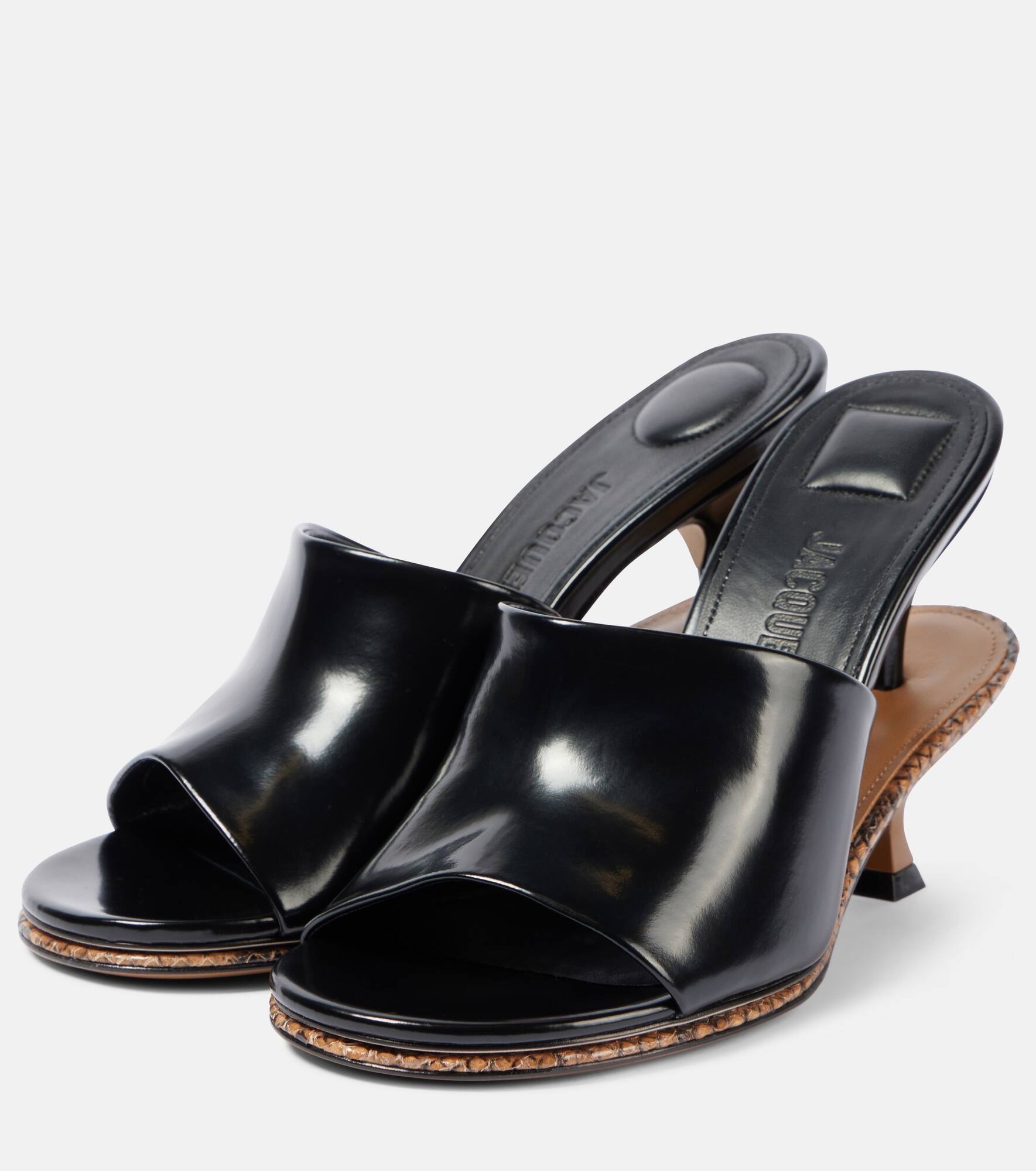 Les Doubles patent leather mules - 5
