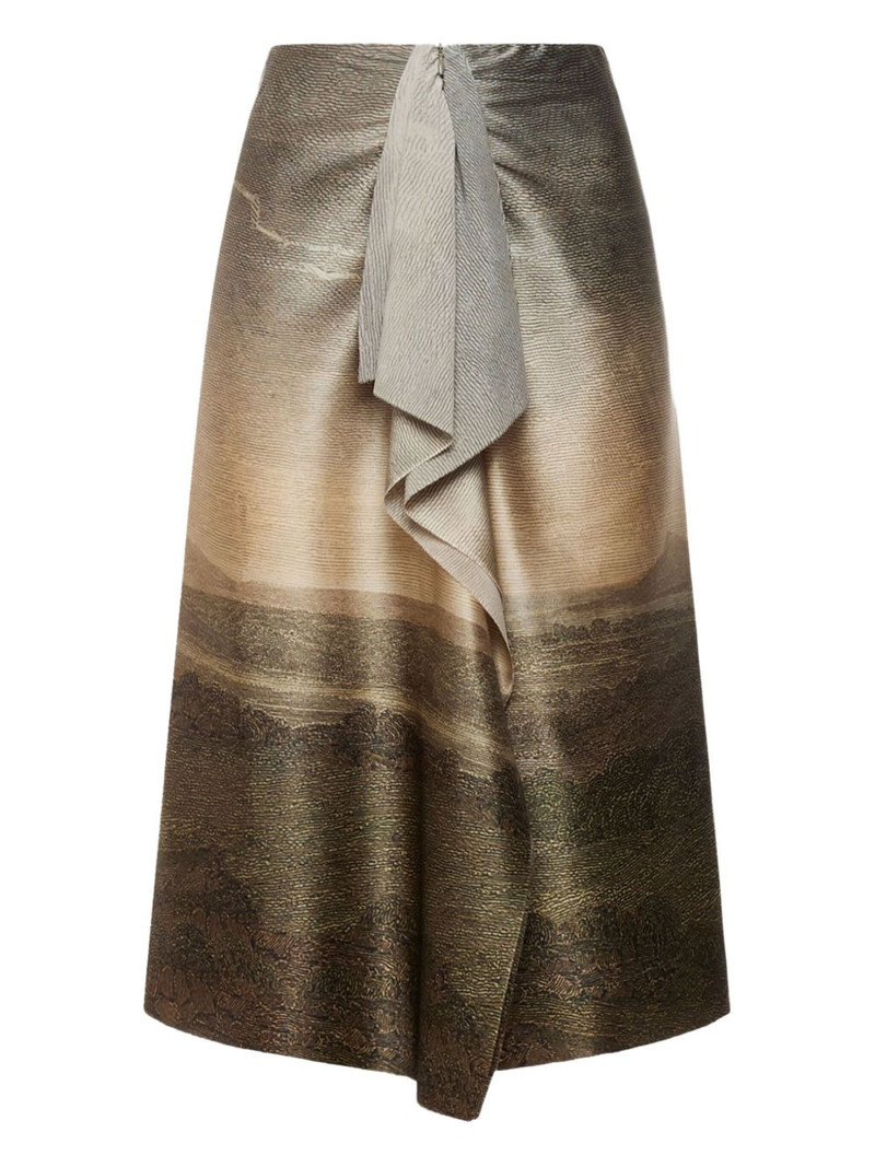 ruffle-detail midi skirt 1