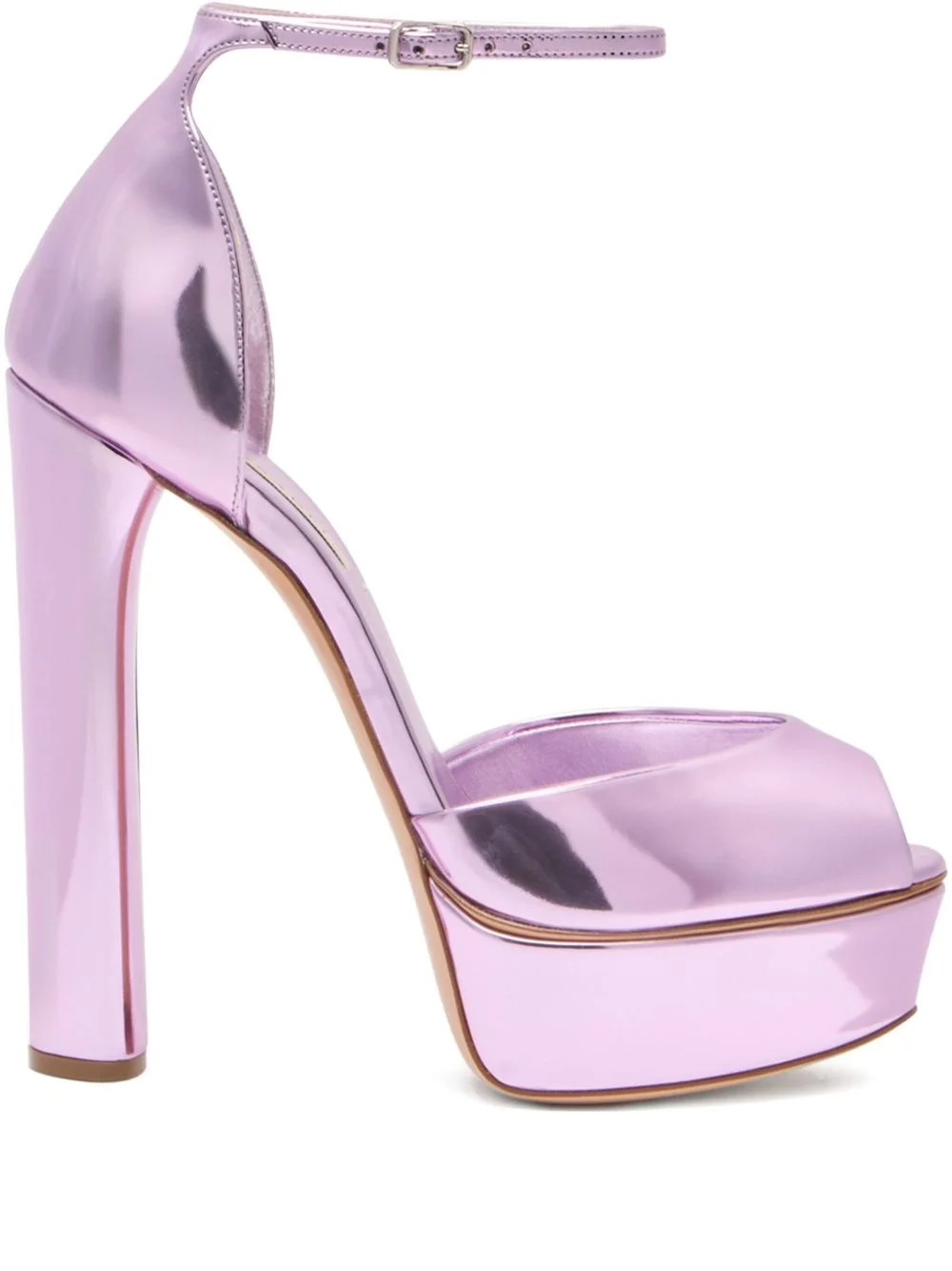 140mm Flora Intestellar metallic platform heeled sandals - 1