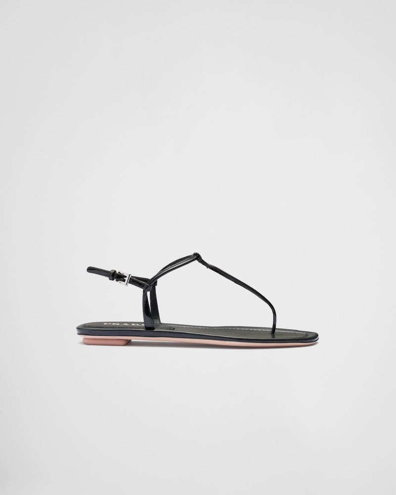 Prada Patent leather thong sandals outlook