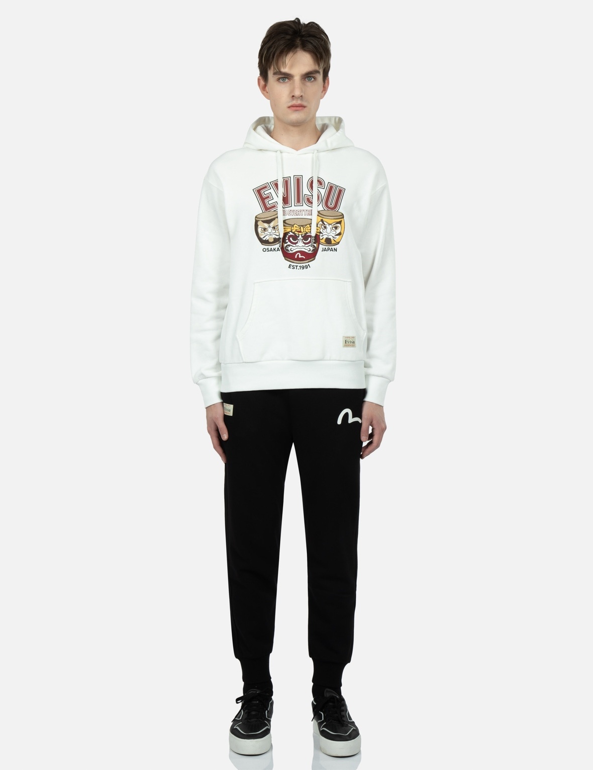 TAIKO DARUMA PRINT HOODED SWEATSHIRT - 5