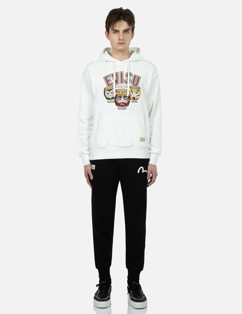 TAIKO DARUMA PRINT HOODED SWEATSHIRT 5