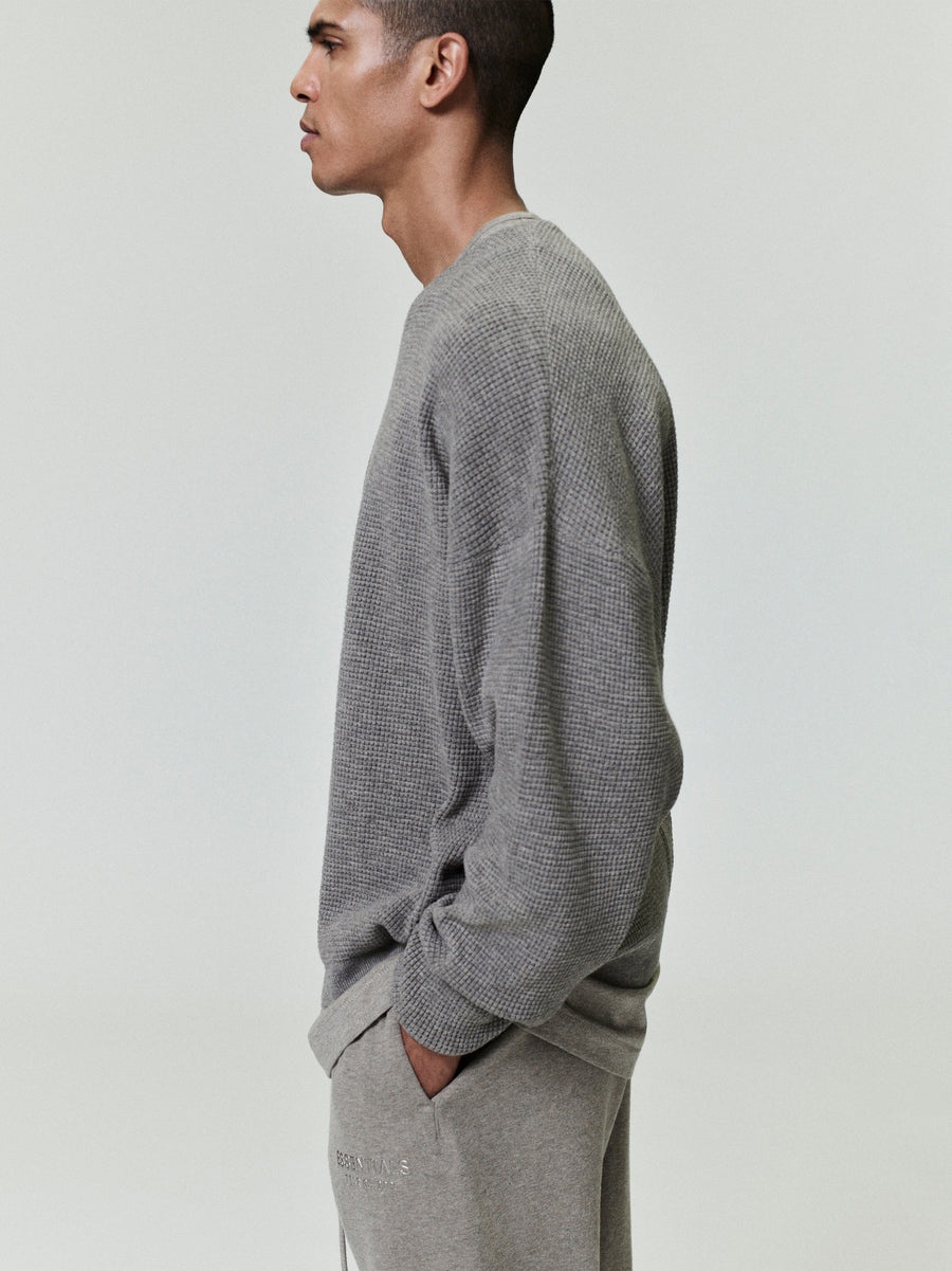 Waffle Crewneck Sweater - 3