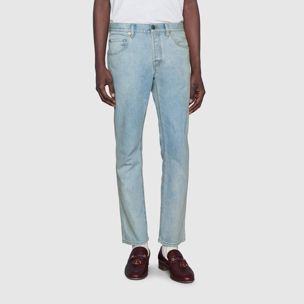 Tapered washed jeans - 3