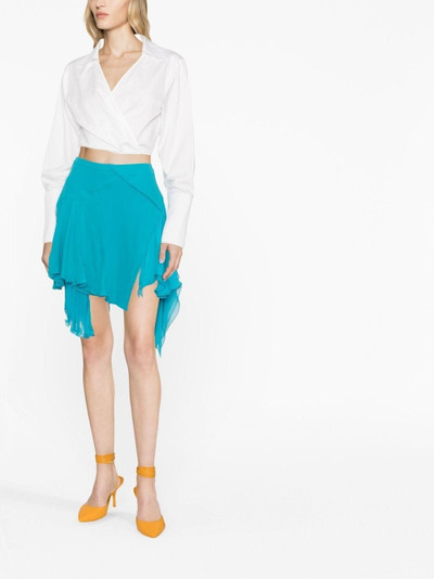 VERSACE asymmetric pleated skirt outlook