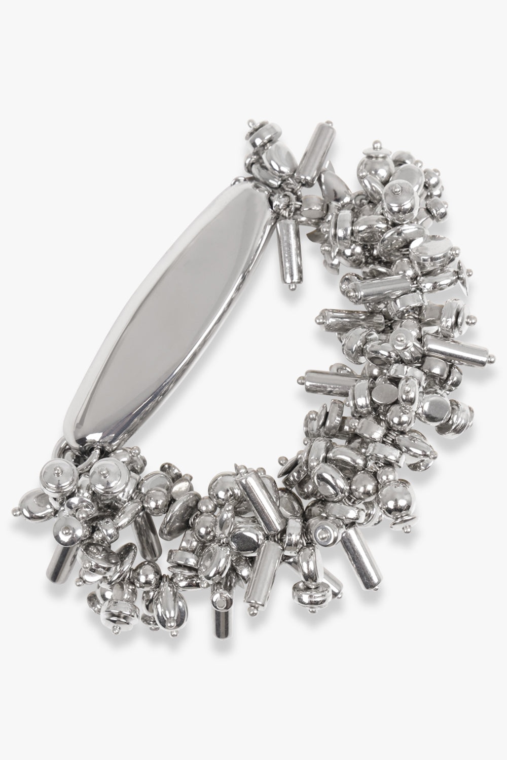 EMBROIDERED CUFF BRACELET | SILVER - 2