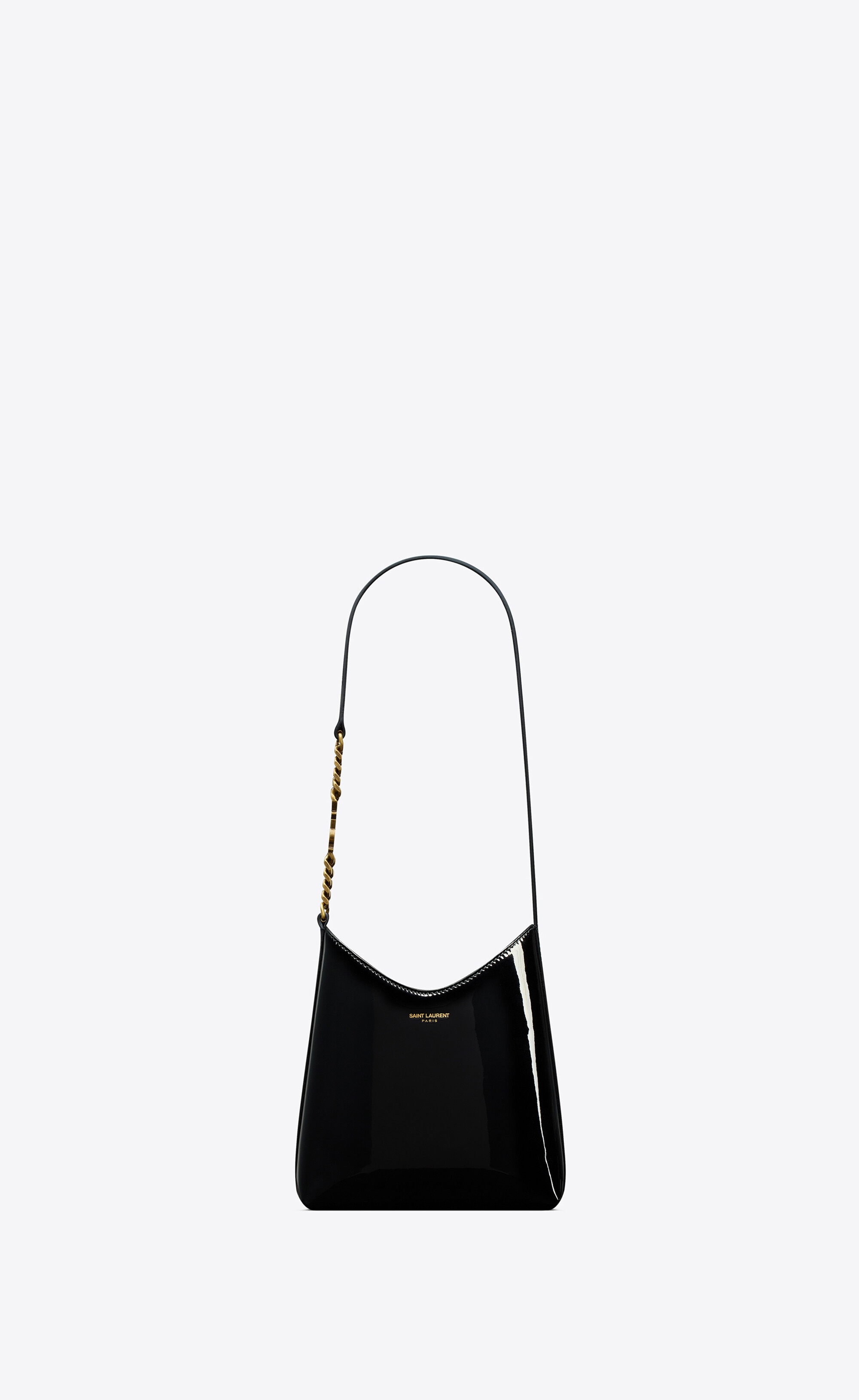 SAINT LAURENT rendez-vous mini hobo bag in patent leather