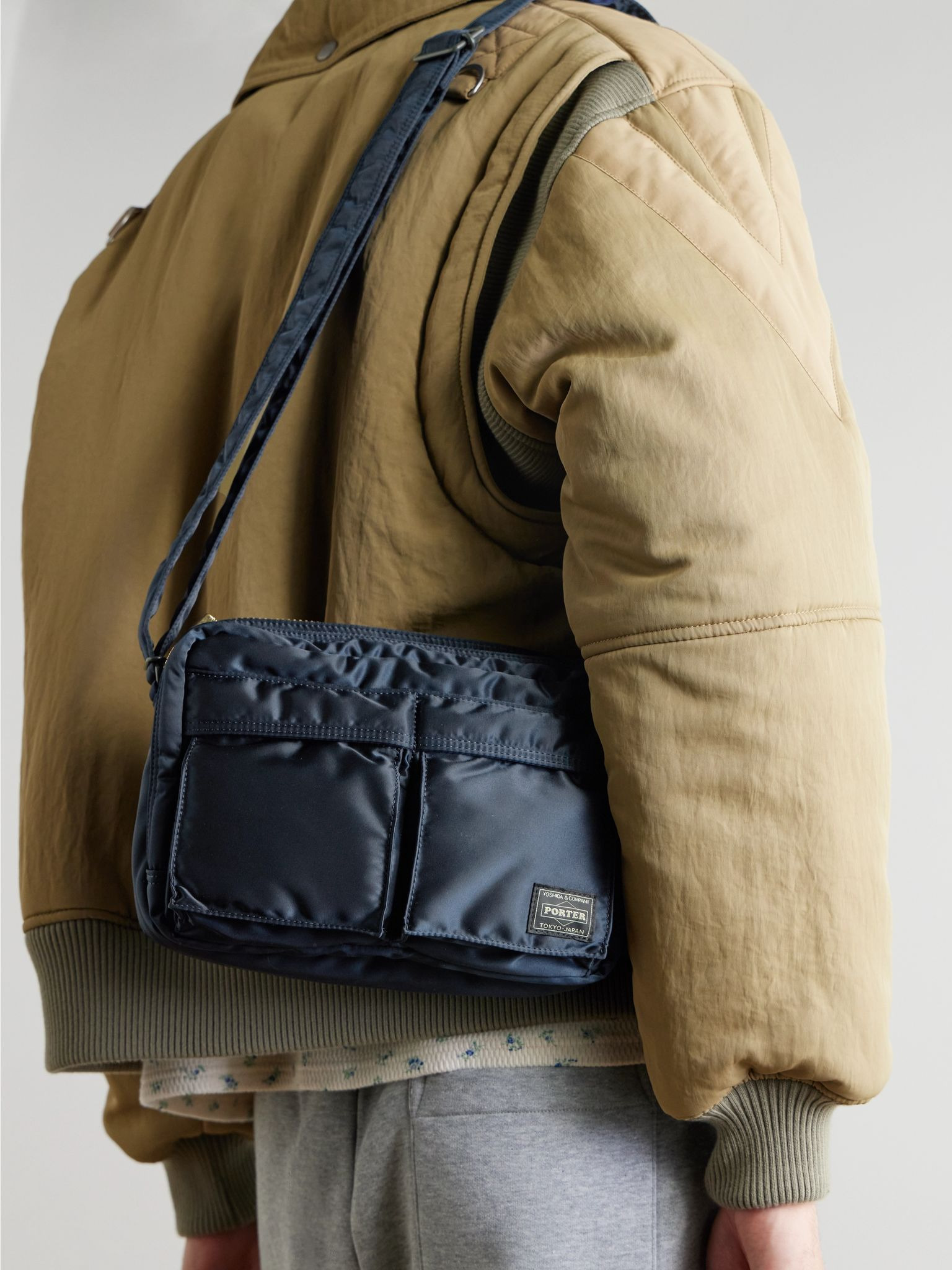 Tanker Sling Nylon-Twill Messenger Bag Blue - 2
