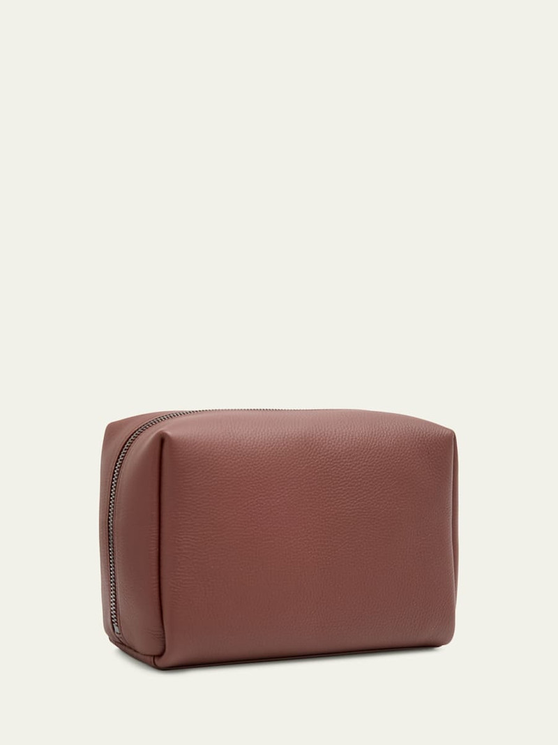 Loro Piana Men's Medium Leather Extra Travel Pouch outlook