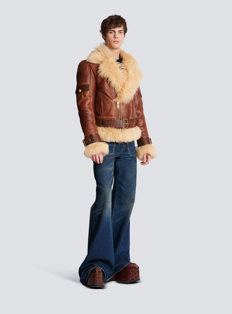 Sheepskin aviator jacket 3