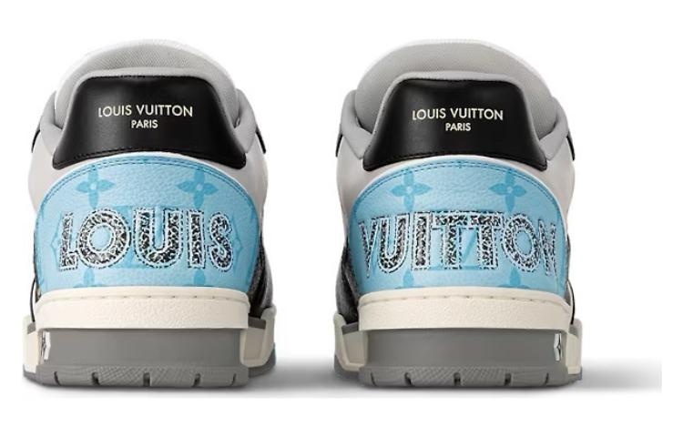 LOUIS VUITTON LV Trainer Sneakers 'Blue Monogram Black Grey' 1AC50W - 4