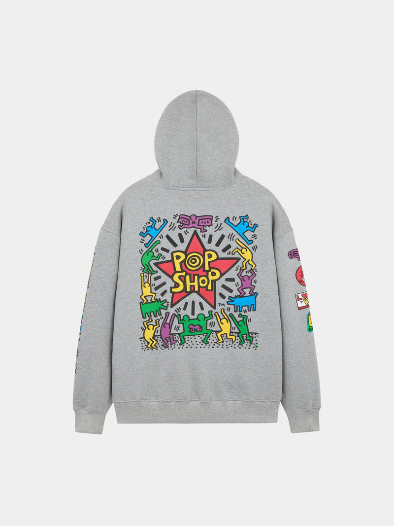 KEITH HARING X ALPHA POP SHOP GRAPHIC HOODIE 8
